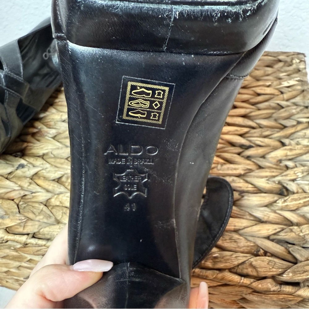 Aldo Black Strappy Heels - Picture 7 of 7